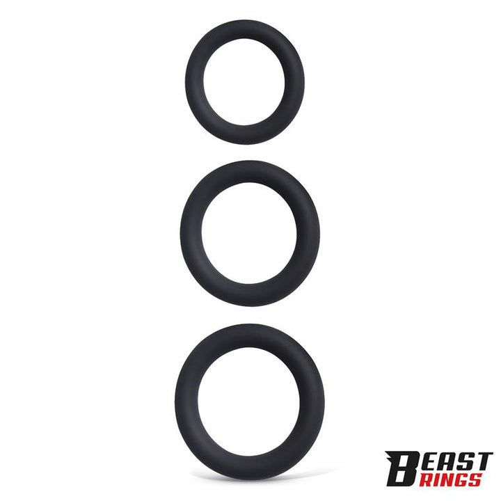Set of 3 Penis Rings Silicone S M and L