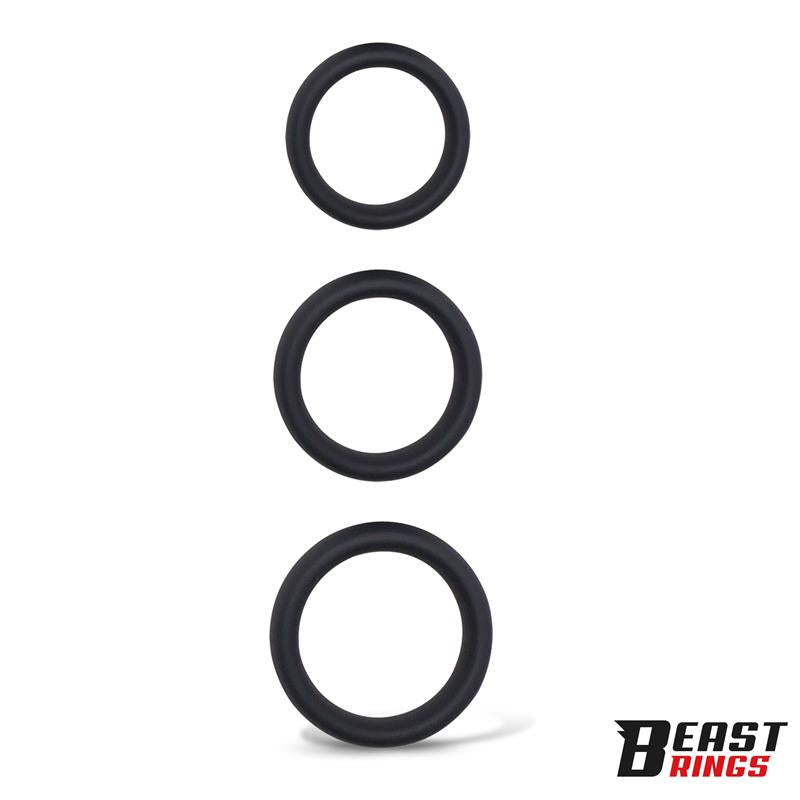 Set of 3 Penis Rings Silicone S M and L