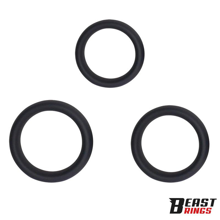 Set of 3 Penis Rings Silicone S M and L