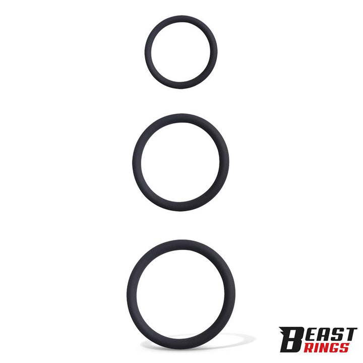Set of 3 Penis Rings Silicone S M and L