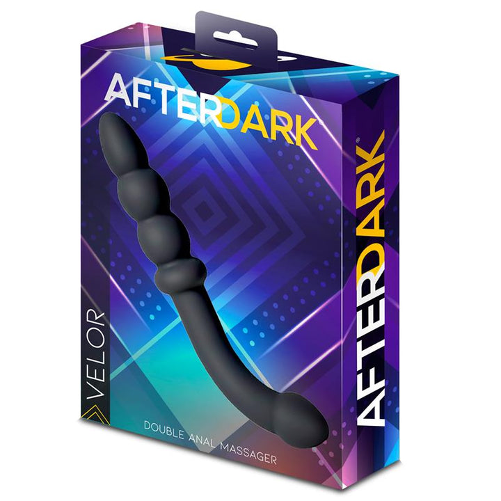 Velor Double Anal Massager Silicone