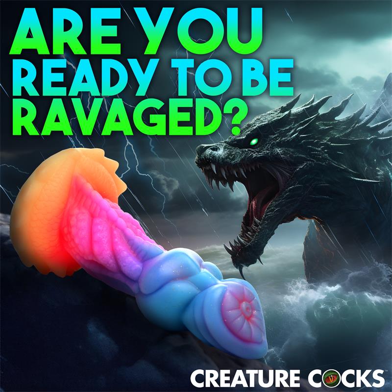 Aqua Cock Glow in the Dark Silicone Dildo