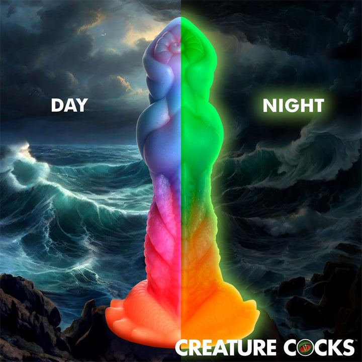 Aqua Cock Glow in the Dark Silicone Dildo