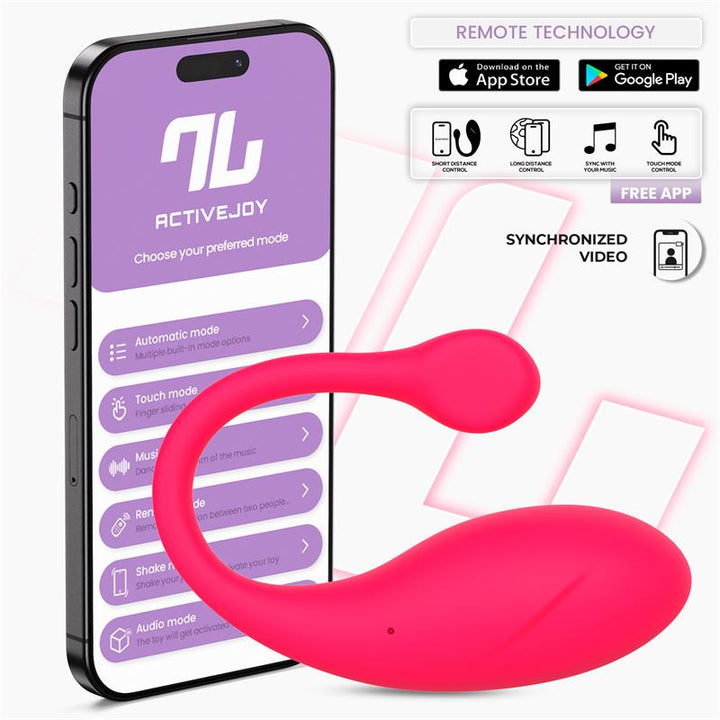Bulby Vibrating Egg with App Dark Pink