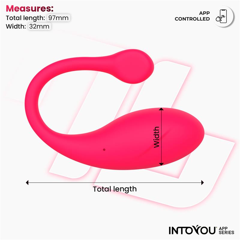Bulby Vibrating Egg with App Dark Pink