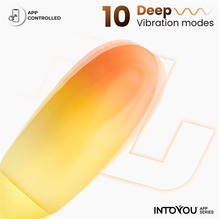Vibrating Egg Double Layer Silicone with APP Yellow Orange