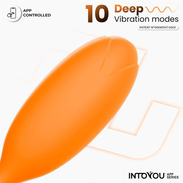 Logan Vibrating Egg with App Unibody Silicone Orange