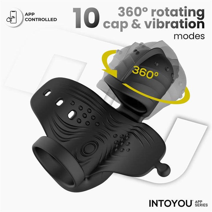 Zonte Rotating Cap Vibrating Masturbator with App
