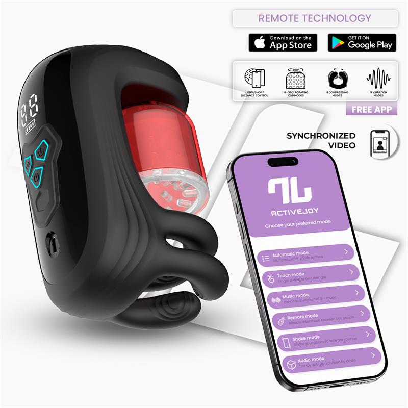 Torky Compressing Rotating Masturbator with App