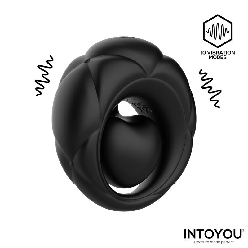 Torus Vibrating Ring with Clitoral Ball and Remote Control USB
