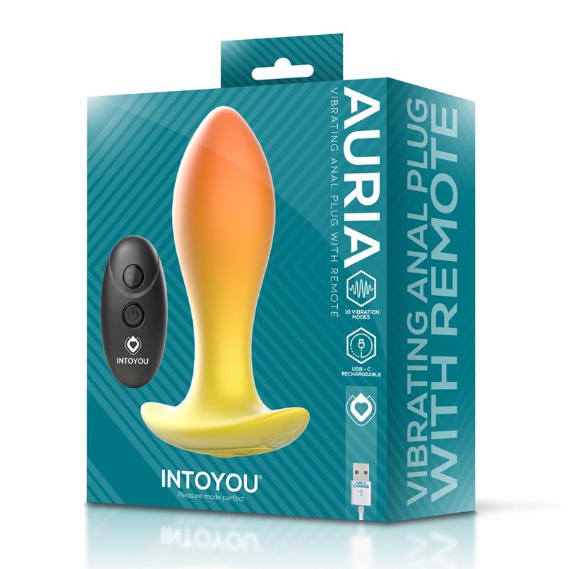 Auria Vibrating Anal Plug with Remote Control USB C