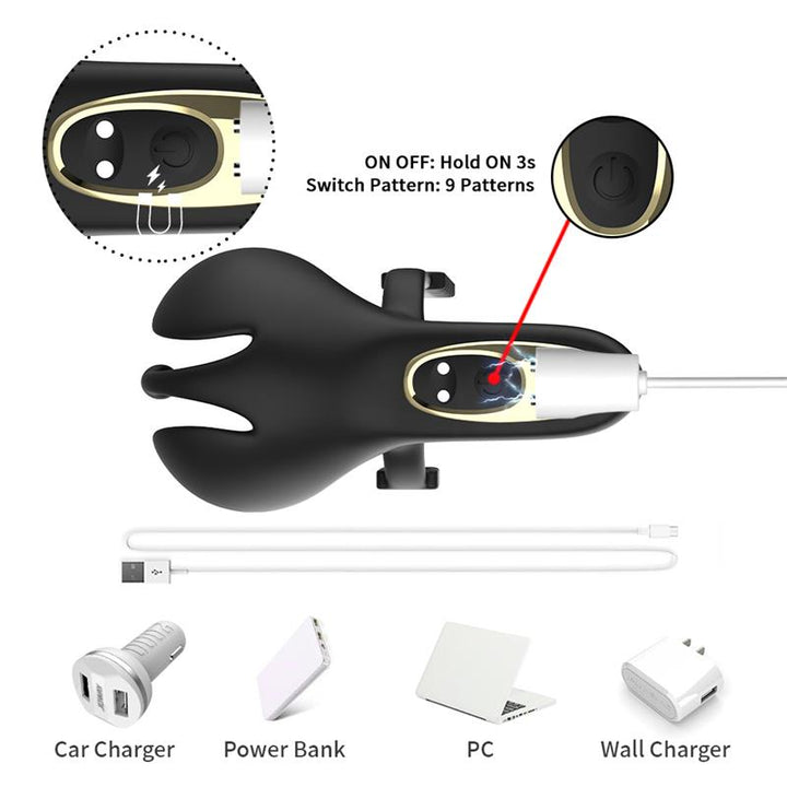 Ball Pack and Penis Vibrating Ring Adjustable