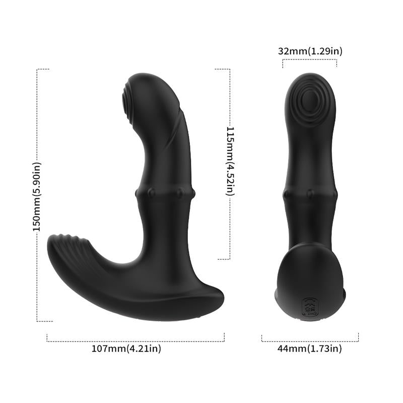 Prostate Massager Vibration Thrusting and Clitoris Stimulator