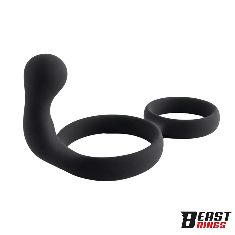 Double Penis Ring Solid Silicone 50 40 mm