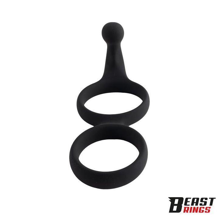 Double Penis Ring Solid Silicone 50 40 mm