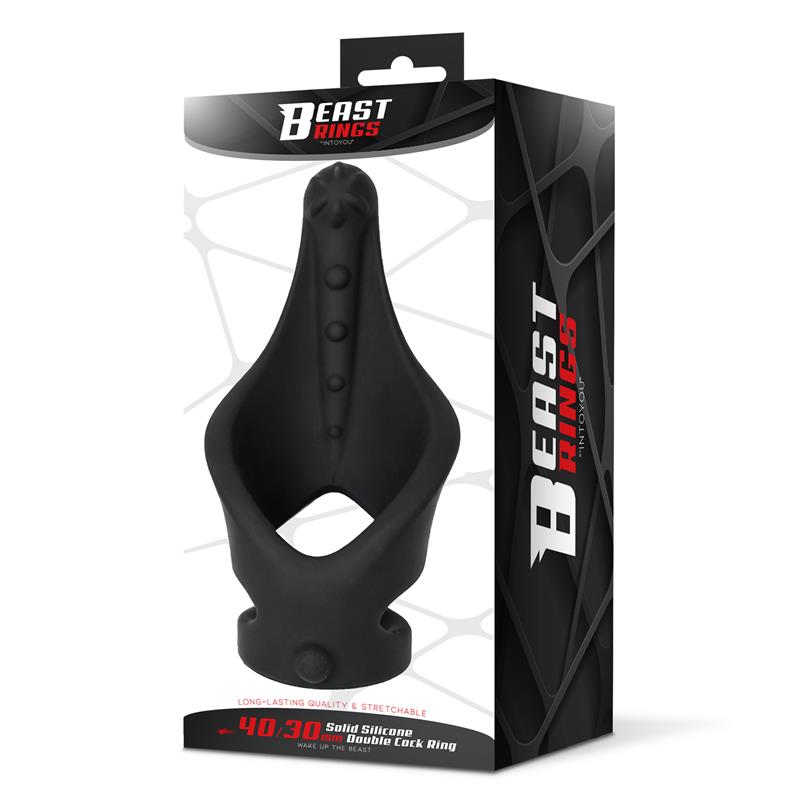 Double Penis Ring Solid Silicone 37 45 mm