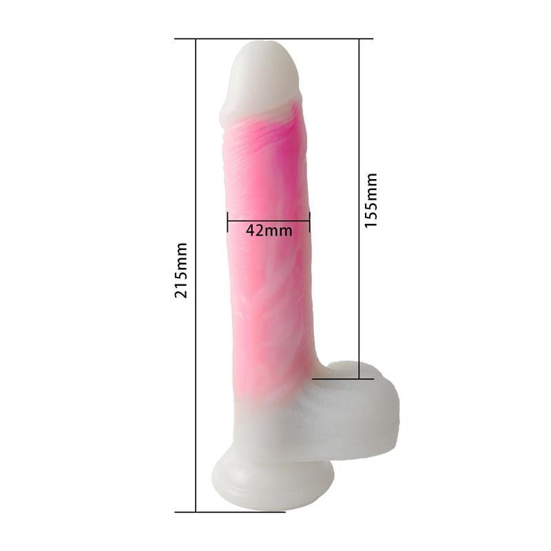 Double layer Dildo with Vibration thrusting and heating