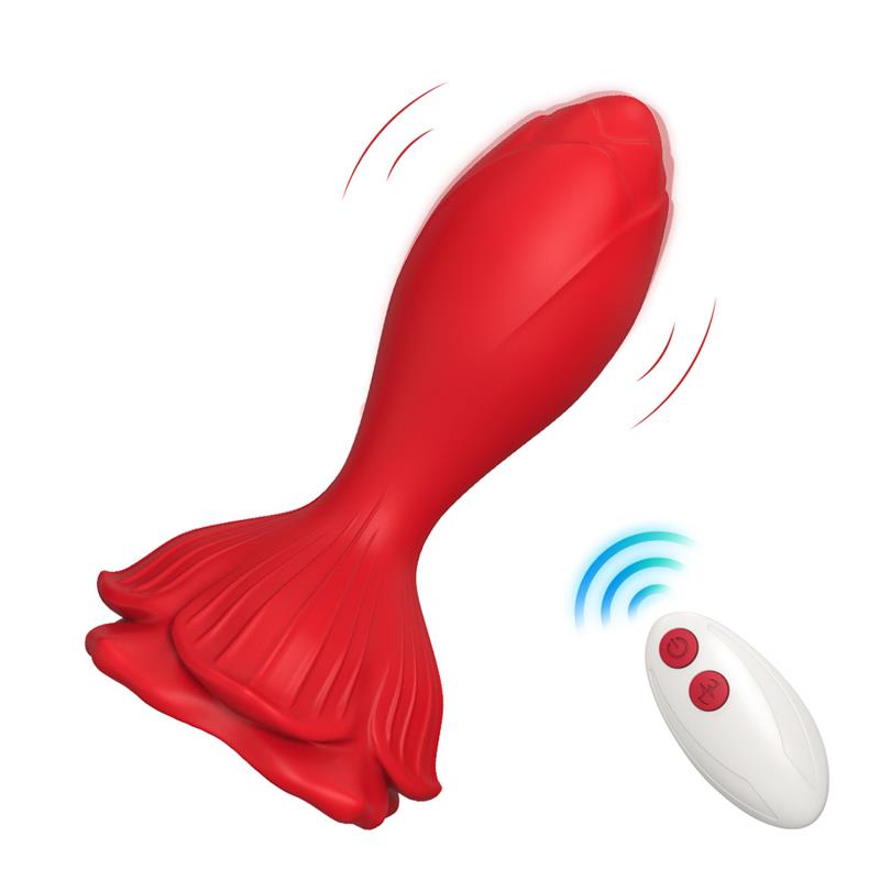 Vibrating anal plug with Rose Base