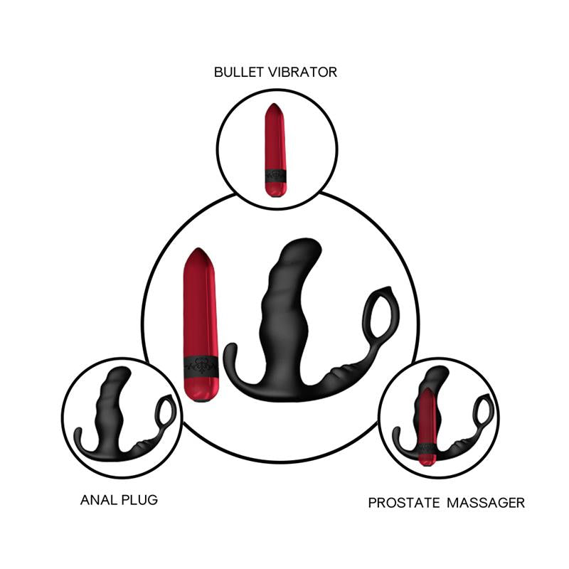 Two in one Anal Plug and Massager with Vibration