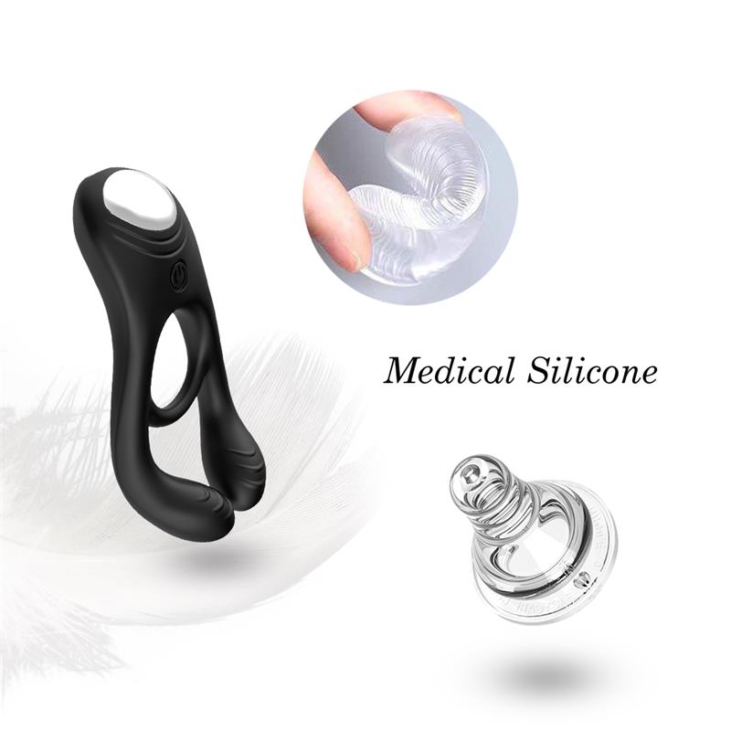 Vibrating Penis and Testicles Ring