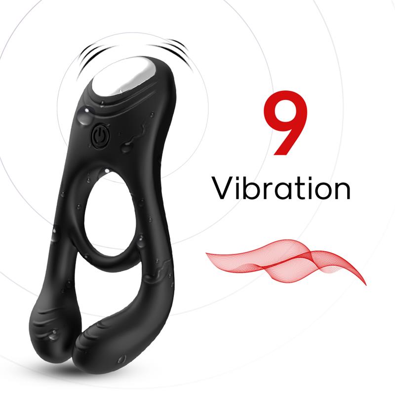 Vibrating Penis and Testicles Ring