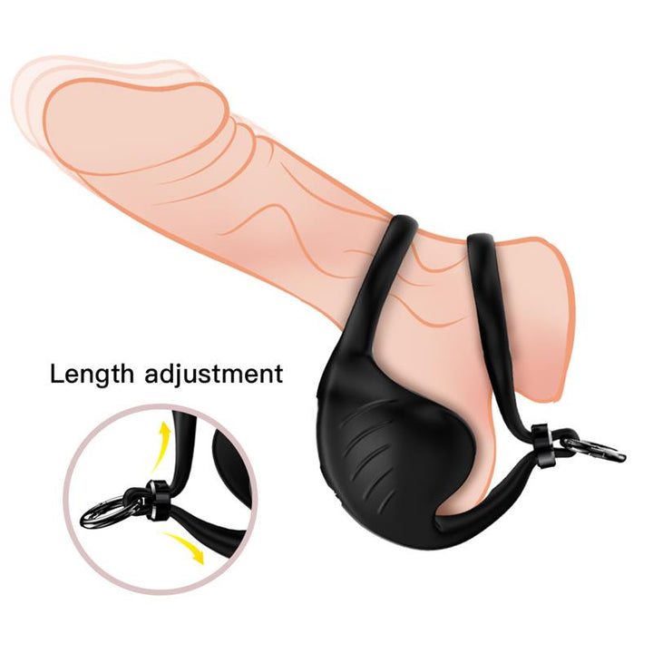 Vibrating Penis and Testicles Ring Adjustable
