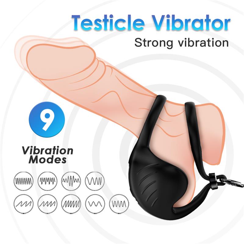 Vibrating Penis and Testicles Ring Adjustable