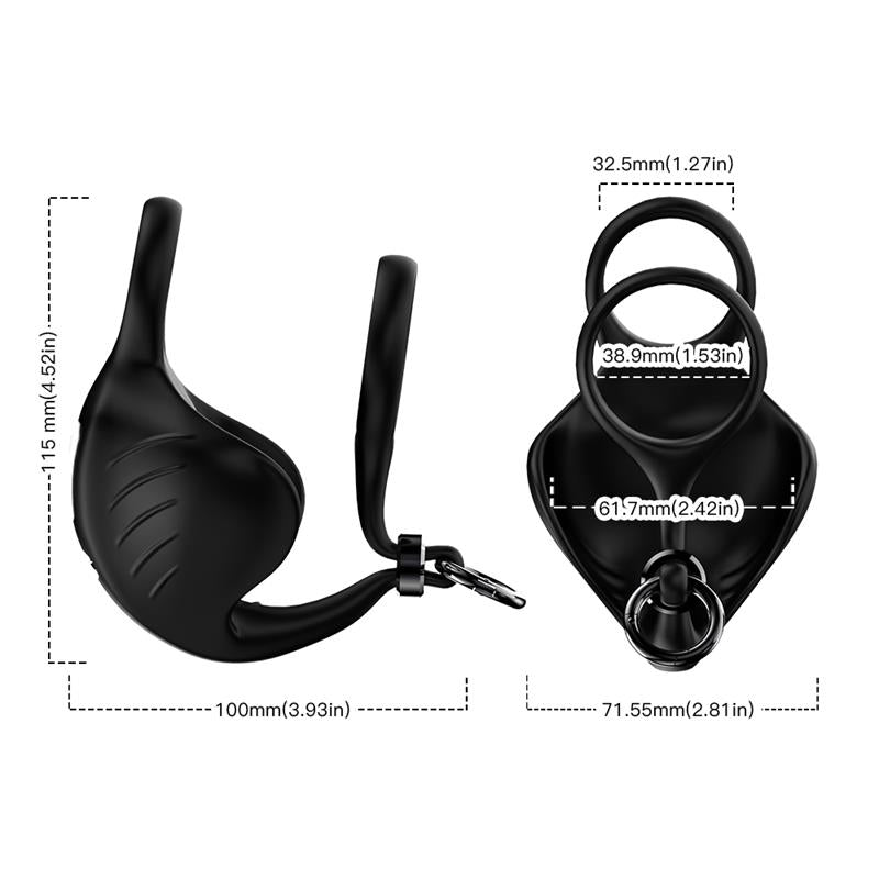 Vibrating Penis and Testicles Ring Adjustable