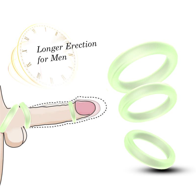 Set of 3 rings Glow in the Dark