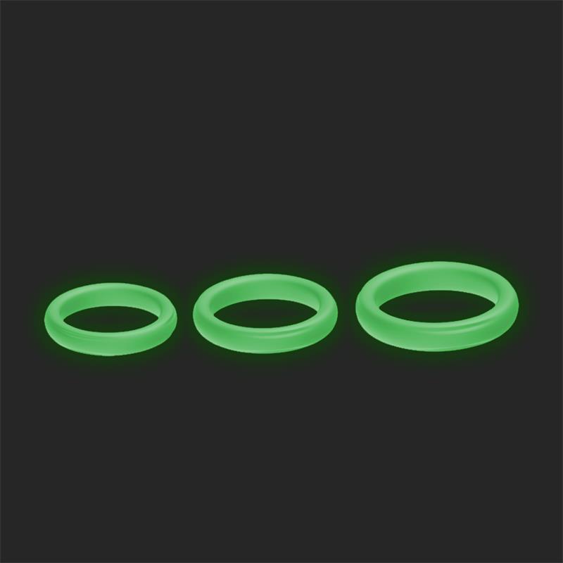 Set of 3 rings Glow in the Dark