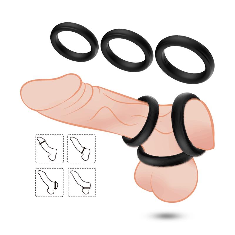St of 3 Penis rings