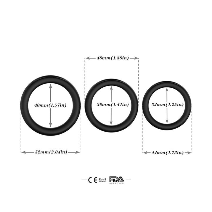 St of 3 Penis rings