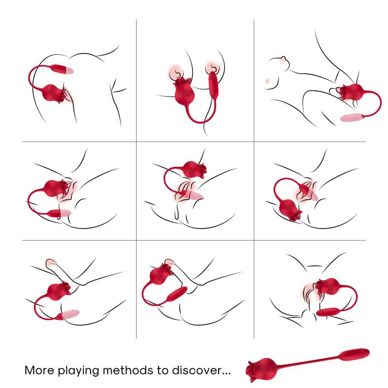 Vibrating Rose with Thrusting and Licking USB