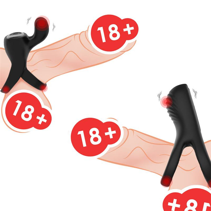 Vrating cock ring set of 2