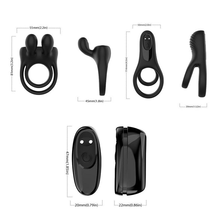 Vrating cock ring set of 2