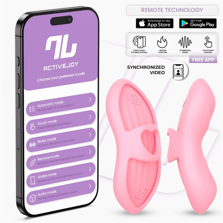 Laia Heated Finger Vibrator and App Pink