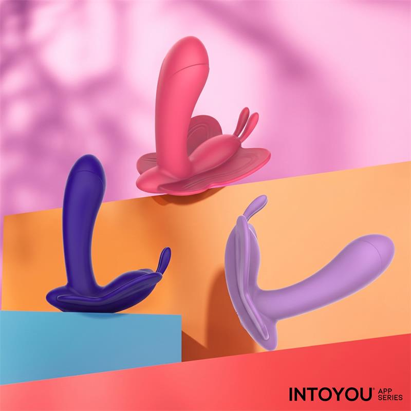 Wingy Butterfly Vibrator with App Peach Red
