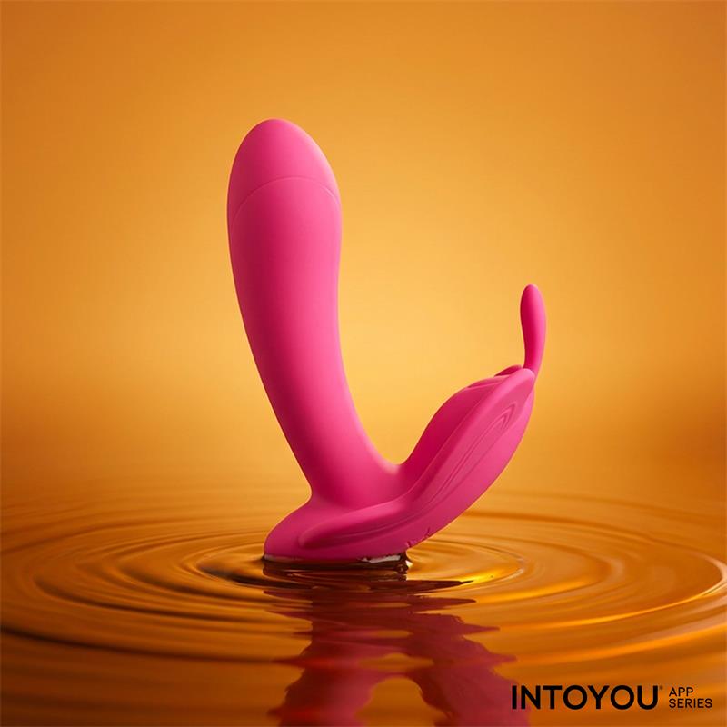 Wingy Butterfly Vibrator with App Peach Red