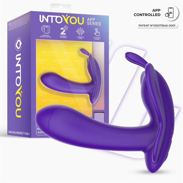 Wingy Butterfly Vibrator with App Dark Purple