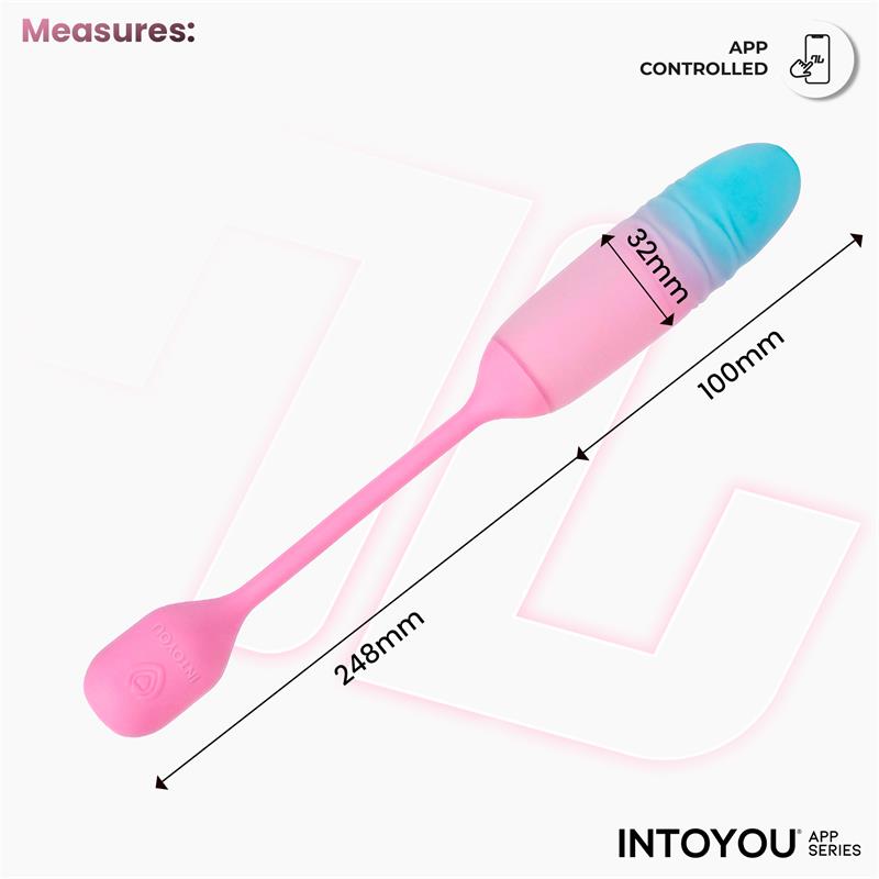 NexEgg Motion Vibrating Egg with Thrusting App Pink Turquoise