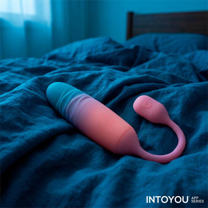 NexEgg Motion Vibrating Egg with Thrusting App Pink Turquoise