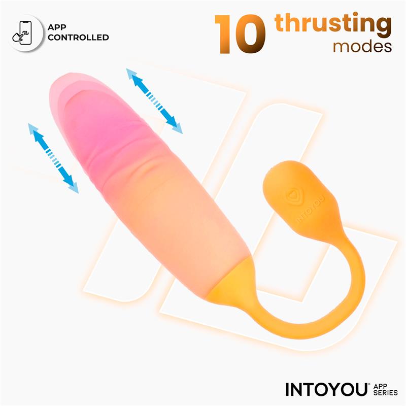 NexEgg Motion Vibrating Egg with Thrusting App Orange Pink