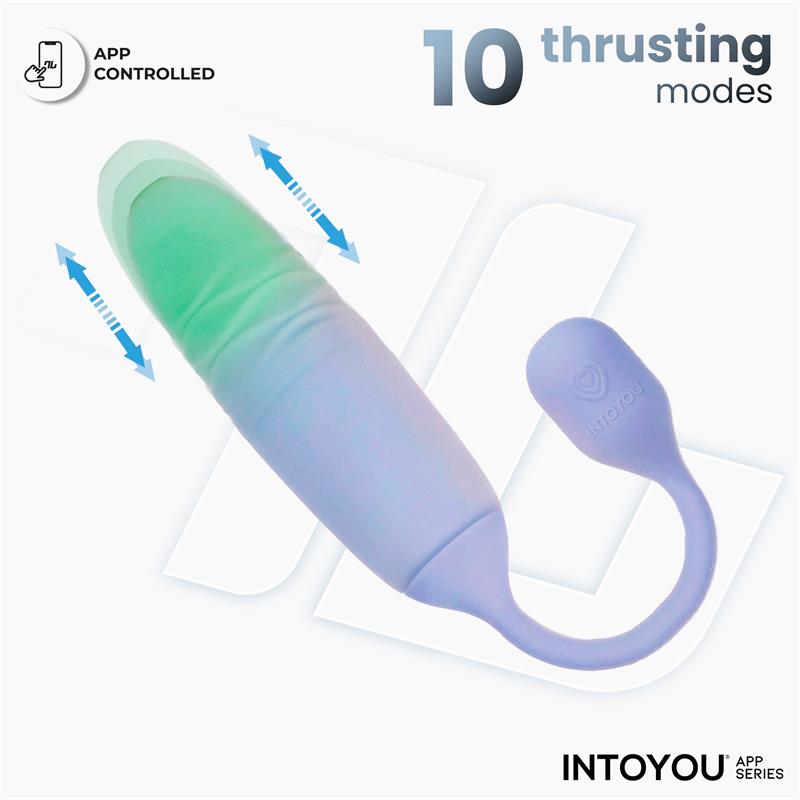 NexEgg Motion Vibrating Egg with Thrusting App Lilac Pistachio