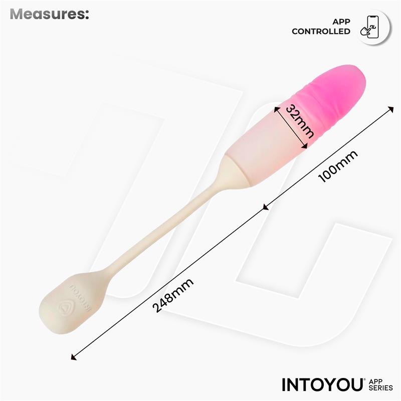 NexEgg Motion Vibrating Egg with Thrusting App Beige Pink