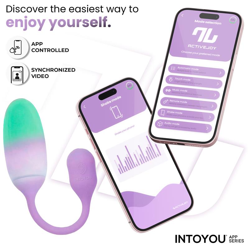 NexEgg Vibrating Egg Double Silicone Layer App Lilac Pistachio