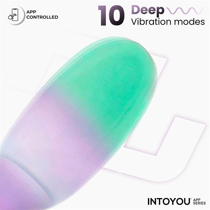 NexEgg Vibrating Egg Double Silicone Layer App Lilac Pistachio