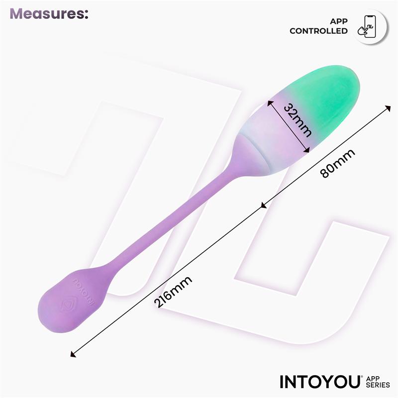 NexEgg Vibrating Egg Double Silicone Layer App Lilac Pistachio