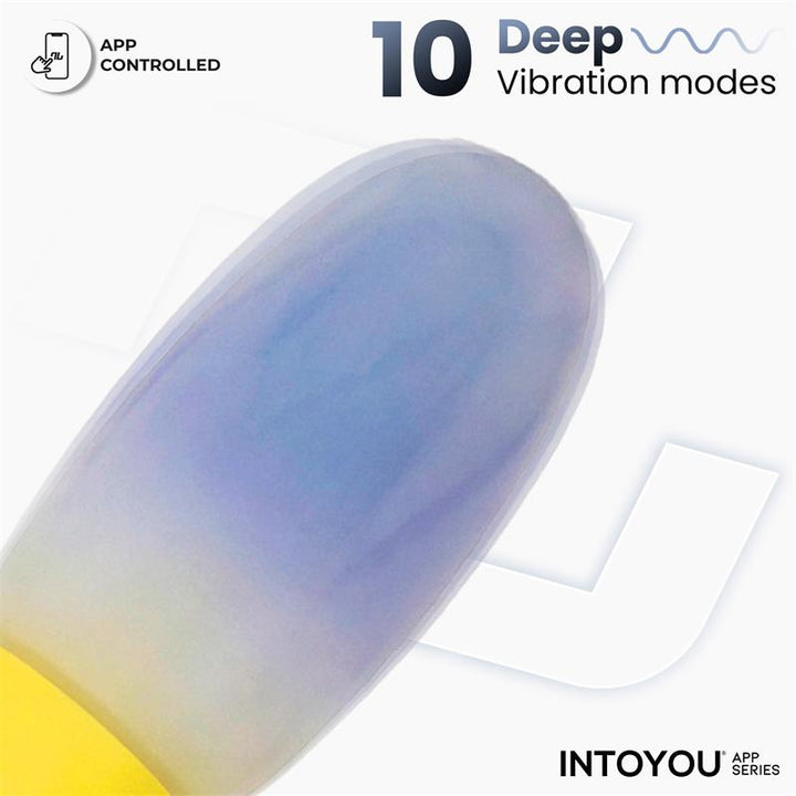 NexEgg Vibrating Egg Double Silicone Layer App Yellow Purple