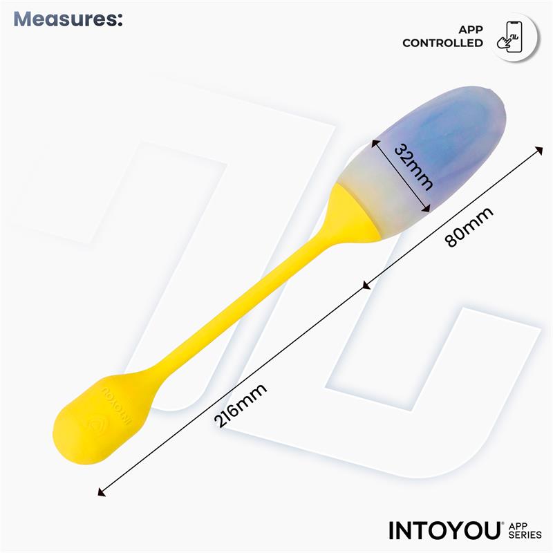 NexEgg Vibrating Egg Double Silicone Layer App Yellow Purple
