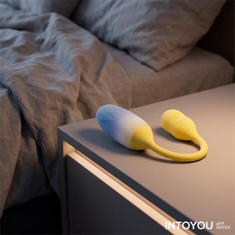 NexEgg Vibrating Egg Double Silicone Layer App Yellow Purple